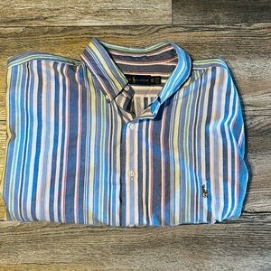 Ralph Lauren Men's Classic Fit Button-down Shirt In A Multicolored Size XLT